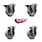 Service Caster 4'' Semi Steel Wheel Swivel Bolt Hole Caster Set with 2 Posi Lock Brakes, 4PK SCC-BH20S414-SSS-PLB-2-S-2 - alternate 5